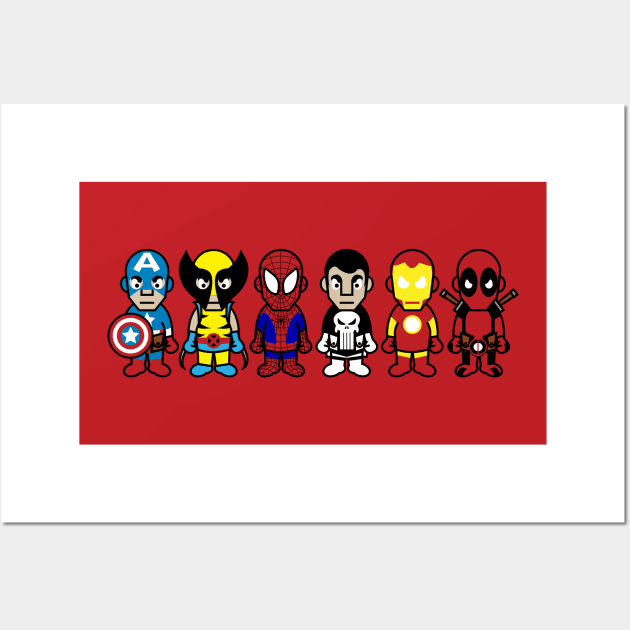 Lil' Heroes Wall Art by cl0udy1